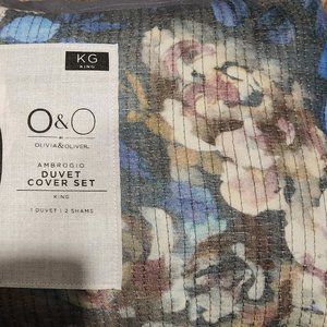 O&O by Olivia & Oliver Ambrogio 3 Piece KING Duvet Cover Set